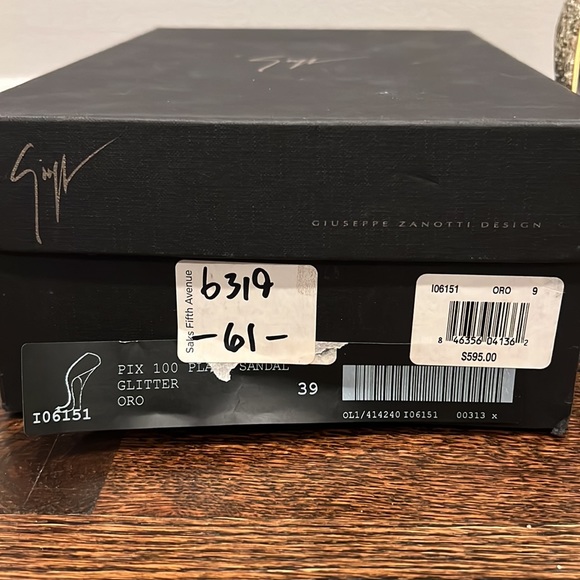 Giuseppe zanotti design gold glitter pumps. Gently worn. With dust bag. Size 39 - Picture 3 of 7